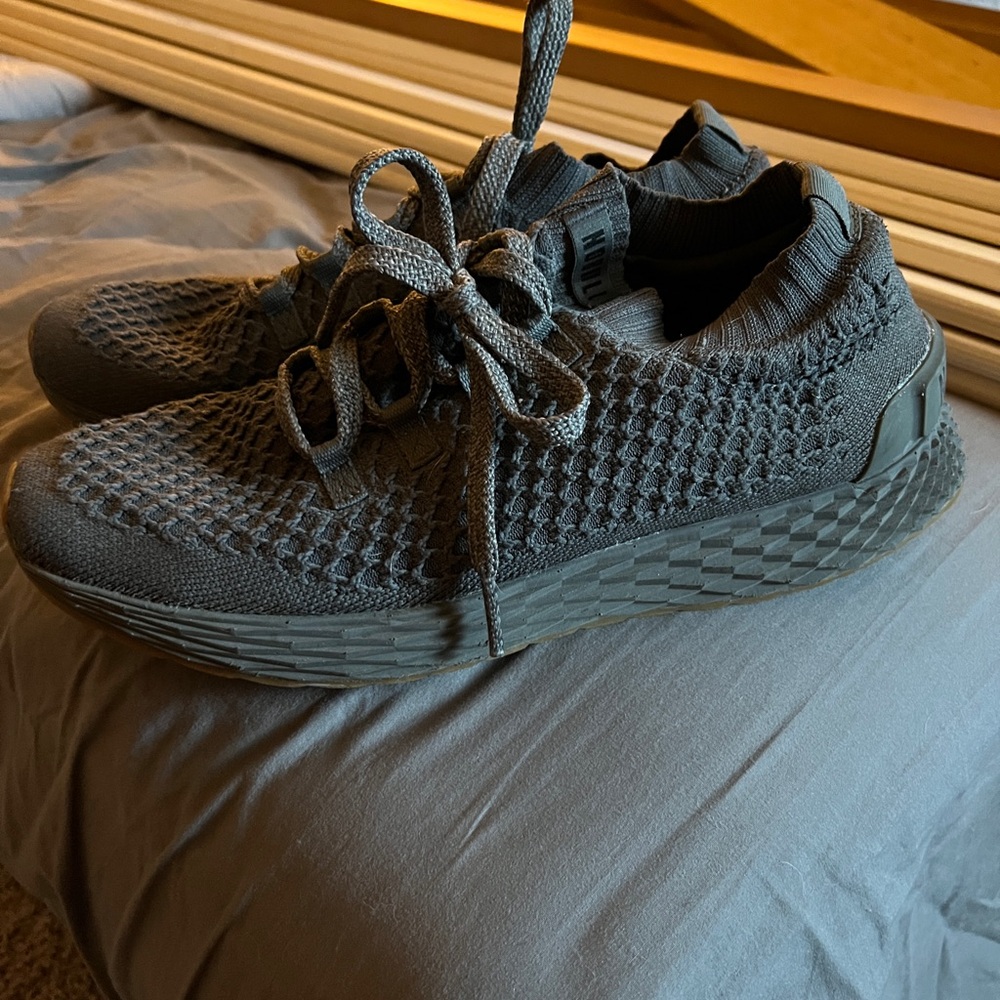 NOBULL Knit Black Running Shoes with Knit Upper and Cushioned Midsole